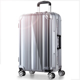 宾豪（BINHAO） 拉杆箱 铝框 时尚静音万向轮密码箱 行李箱 登机箱 通用 旅行箱W167KA 20英寸银色