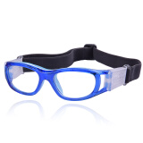 VOLOCOVER 专业少年儿童篮球足球运动眼镜可配近视简约镜框防撞运动护目镜 蓝色框平光片 配1.67树脂近视片