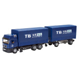 【俊基 儿童玩具 1:40 卡车货车运输车 两节车厢