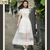 千面挑花 2015女装春夏新品白色牛仔小脚长裤女显瘦提臀弹力铅笔牛仔裤 白色 27码