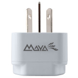 玛雅（MAYA）国标三脚万能转换插头 转英标欧标电器香港版苹果iPad 无线白色WP16-W