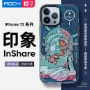 洛克（Rock） 印象iphone13ProMax手机壳磁吸苹果13Pro保护套潮壳青铜朋克磨砂硅胶 自由女神磁吸款 iPhone 13 Pro Max