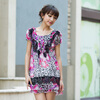 ���ٵ� 2012���¿�������Ů��Ҷ��˿��װ����������ȹ1267 ǳ�� XXL
