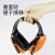 霍尼韦尔隔音耳罩R024 专业降噪音睡觉学习耳机装修消音折叠 黑/橘 1副装