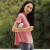 暴走的萝莉 极光系列运动短袖女休闲时尚健身T恤LLDX03473 怀旧玫瑰粉 S 