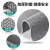 柯瑞柯林（CreClean）PVC镂空防滑垫 门口入户S形塑料地毯浴室卫生间地垫 宽1.2m*长1m*厚5mm 灰色 SGR5.0