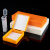 冰禹 BYA-450 实验室载玻片盒 病理切片盒 25片1盒橙色/白色随机发货