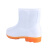 品之德 PVC低筒雨鞋牛筋底低帮雨靴工作水鞋胶鞋 PX--035白色 41码