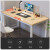 宾纳得电脑桌家用台式学习桌钢木学生写字桌现代简约长条工作台加固桌子 原木纹黑架单桌（80*50*73cm)