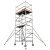 铝立方铝合金脚手架活动架梯形架移动建筑单双宽直梯快装手脚架 一根6米折叠斜撑
