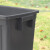 谋福 分类垃圾桶 摇盖式方形大号室外干湿垃圾桶塑料桶（25L上海分类带盖黑色（干垃圾））