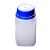 垒固  塑料蓝盖方瓶防盗盖塑料瓶试剂瓶样品瓶 500ml（5个/袋） 