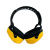 耐呗斯 31dB隔音降噪耳罩 可调节头戴式防噪音睡眠耳机 工业车间装修 NBS3208 黄色 1副