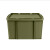 万普盾 军绿色周转箱含盖子塑料收纳箱长61*宽43*高34cm 存储箱整理箱置物箱