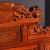 木中央 红木家具 非洲花梨 学名:刺猬紫檀沙发 中式沙发 实木客厅家具套装组合 财源滚滚沙发象头 （2单+三+茶几+2角几+炕）七件套