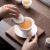 石言坊中国白德化羊脂玉白瓷功夫茶具手绘浮雕泡茶盖碗喝茶杯送礼盒装 羊脂玉瓷户外套装 10头