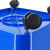 益美得 上海款干湿分离分类垃圾桶大号环卫带轮垃圾箱 50L蓝色（可回收物）