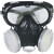 雅漫林防尘防毒面具面罩口罩连体眼罩甲醛喷漆农药眼镜防雾一体 防尘防毒口罩+50片棉