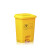 希万辉 医疗废物垃圾桶医院用利器盒加厚黄色医院诊所脚踏桶有盖大号 黄色60L