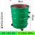 梅洛迪 铁垃圾桶 户外环卫挂车大铁桶 360L铁制垃圾桶 绿色1个