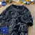 NASA LEAP官方男装潮牌联名美式短袖t恤男夏季字母半袖男潮流宽松潮流体恤 黑色 XL