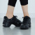 三沙（sansha）现代舞蹈鞋女中跟软底皮面广场舞跳舞运动H166LPI 黑色-牛pi 37