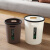 斯威诺 K-1207 大号压圈垃圾桶 酒店卫生间纸篓办公室简约提手垃圾篓 米色