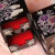 漆花（qihua） 扬州漆器厂贝壳镶嵌珠宝收纳首饰盒520送女友情人节母亲节礼物 黑比翼鸟
