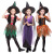 万圣节服装儿童cosplay动漫服饰女巫角色扮演小巫女小魔女 高贵小紫巫 140cm