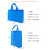 海斯迪克 无纺布手提袋 广告印刷购物袋包装袋环保袋 绿色40*30*10 立体横款（100个）HKCX-311