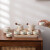 苏氏陶瓷（SUSHI CERAMICS）草木灰釉功夫茶具套装实木手柄双侧把茶壶竹面陶瓷储水茶托礼盒装