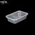 中环力安 长方形一次性餐盒塑料外卖打包盒带盖透明快餐盒 650ml透明100套带盖