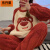 佐丹曼韩国ins迪士尼草莓熊法兰绒加绒加厚睡衣女冬季保暖珊瑚绒家居服 圆领草莓熊【上衣+裤子】 XL（120-135斤）