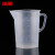 冰禹 BYlj-311 塑料计量杯 透明量杯烧杯 带刻度杯 测量杯容量杯 3000ml