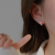 伊黛儿银耳扣耳钉女2024年新款潮耳环高级感气质耳圈小众设计时尚耳饰品 925银耳扣E1929