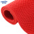 金诗洛 S型PVC镂空地毯 塑胶防水泳池垫浴室厕所防滑垫 加密6厚0.9m宽*1m红色 JM0020