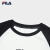 FILA 斐乐官方女子针织短袖衫2024夏季新款时尚凉感防晒插肩袖T恤 正黑色-BK 160/80A/S