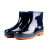 品之德 PVC低筒雨鞋牛筋底低帮雨靴工作水鞋胶鞋 PX--035 黑色 40码
