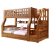 精冠胡桃木 实木儿童上下床双层床组合大人两层上下铺木床高低子母床 梯柜款 上铺宽130下铺宽150
