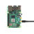 LOBOROBOT 树莓派4B Micro HDMI转HDMI高清线 支持输出双路4K高清视频 1m