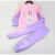 迪士尼秋冬季加绒加厚女童套装卫衣两件套休闲运动时尚洋气童装一整套 紫色配粉色 卫衣套装 150