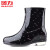 回力雨鞋女士款时尚雨靴水鞋水靴户外防水不易滑耐磨舒适HL523粉点黑37码