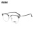 MUISE眼镜框全框光学镜架男女款MSA001 TW01透明灰色+银色53mm配镜片