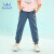 水孩儿（SOUHAIT）【合款】水孩儿童装男童运动裤春秋季新款女童 藏蓝花纱-女 120
