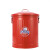 dulton金属垃圾桶铁皮厨房客厅杂物收纳桶套装带盖圆桶 红色 6L 直径21.5*高29cm