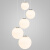 简约单头白色圆球形玻璃吊灯餐厅楼梯创意个性时尚服装店泡泡吊灯 直径30CM球+LED高光
