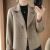 FRYZ40岁女人穿的气质女装外套双面呢大衣女秋冬季新款短款上衣小个子 咖啡色 XL 117-127斤