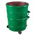 铁垃圾桶 户外环卫挂车大铁桶 360L铁制垃圾桶 市政铁皮垃圾箱 绿色1.5厚带盖
