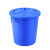 垃圾桶大号环卫大容量圆桶餐饮厨房白色圆形特大胶桶带盖商用 蓝色加厚45L无盖