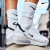 耐克（NIKE）袜子男袜女袜2024新款三双装运动袜舒适保暖棉袜训练袜舒适篮球袜 SX7676-100/白色长筒袜 M（建议38-42码）